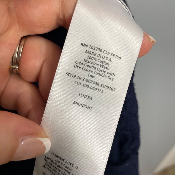 JOIE lenexa cropped sweatshirt in midnight size S - Picture 8 of 9